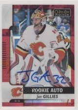 2017 O-Pee-Chee Platinum Rookie Autos Red Prism 14/50 Jon Gillies #R-JG Auto 0v7