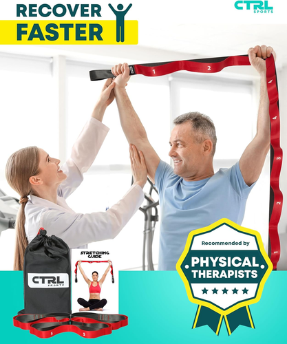 Stretching Strap with Loops - Non Elastic Stretch Band for Physical Therapy - Picture 5 of 12