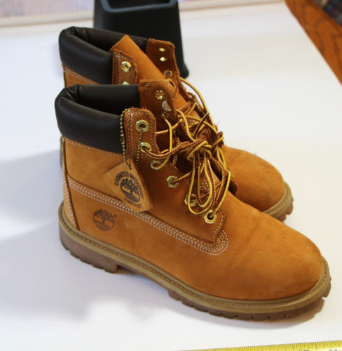 Timberland Premium 6 Inch Waterproof Boot Wheat Nubuck Leather 12909 Size 4M