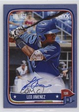 2024 Onyx Vintage Auto Blue Bordered 24/25 Leo Jimenez #VALEJI Auto 10pz