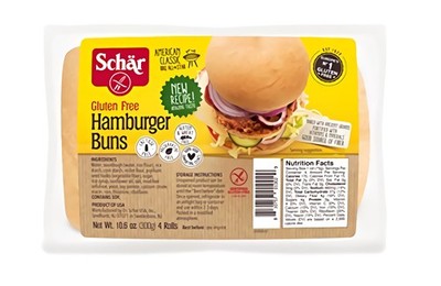Schar Naturally Gluten-Free hamburger buns, 10.6 Oz, 24 Total Buns | 6 Pack