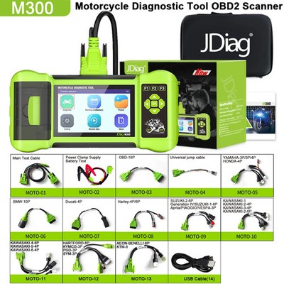JDiag M300 Motorcycle Diagnostic Full Version OBD2 Scanner Moto Diagnose Tool