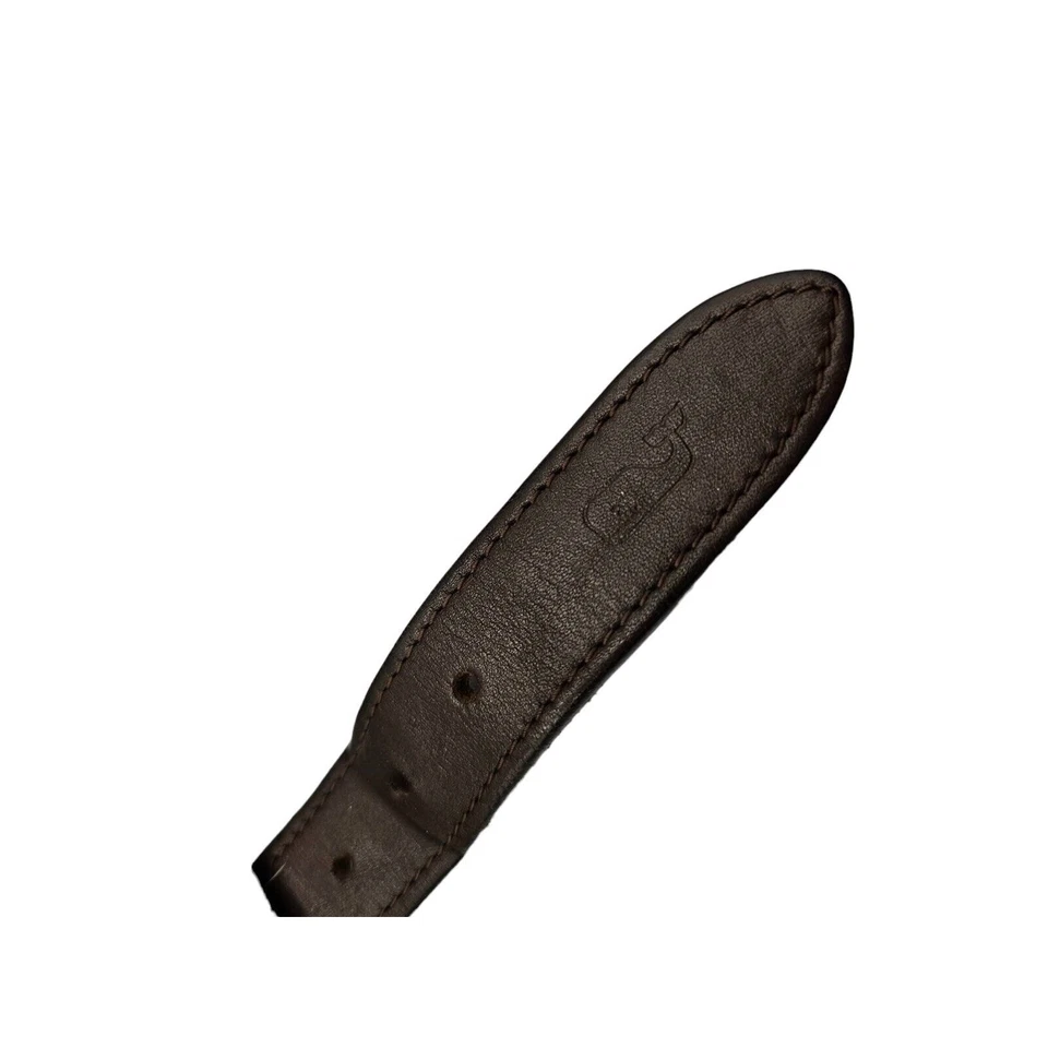 "Cinturón Vineyard Vines para niños verde claro ballenas cuero hebilla de metal talla 26""" Foto 3 de 4