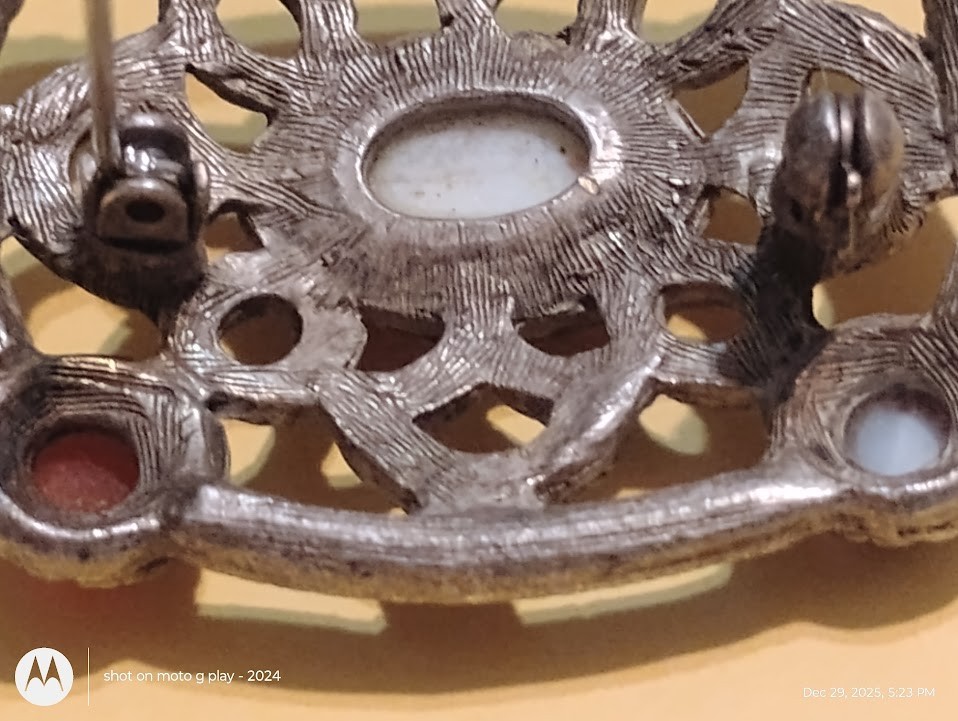 celtic  design Round multi colored Rhinestone  Br… - image 7