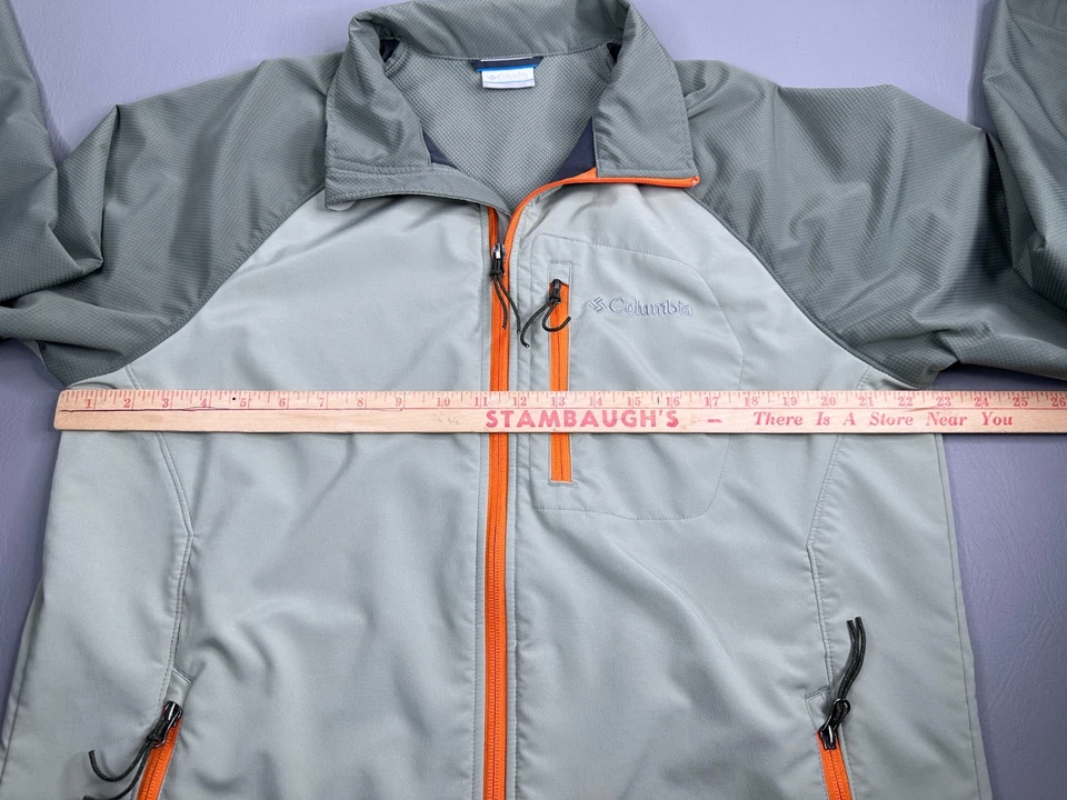Columbia Softshell Jacket Mens Large Lightweight Olive Full Zip - Image 4 of 4