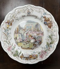 Vintage 1987 Royal Doulton Brambly Hedge "The Birthday" Bone China Plate
