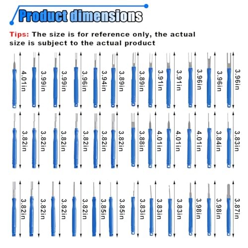 36PCS Terminal Removal Tool Kit, Wire Connector Pin Extraction Tool, Blue