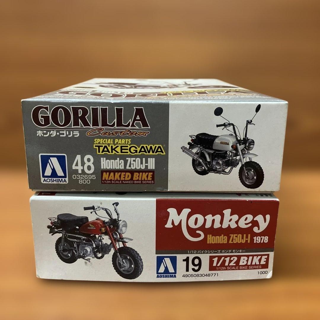 AOSHIMA 1/12 Scale Motorcycle Model Kit Honda Monkey Z50J-1