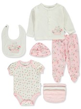 Duck Duck Goose Baby Girls' 9-Piece Layette Gift Set Color: multi Size: 3 - 6
