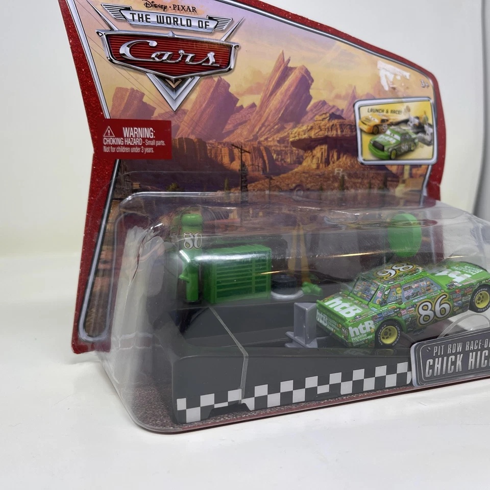 Disney Pixar Cars Chick Hicks Pit Row Race-Off Launcher Mattel Diecast New - Image 3 of 4