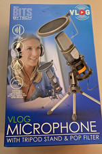 Tech Bits Bytech Vlog Microphone with Tripod Stand And Pop Filter