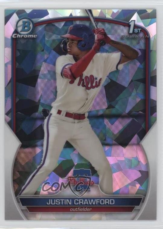2023 Bowman Chrome Prospects Atomic Refractor Justin Crawford #BCP-3 19jf
