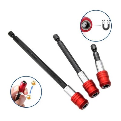 3-teilig magnetische Verlängerung Bithalter Stahl 1/4 Zoll Sechskant Schraubenantrieb 3-teilig Bohrer extra lang