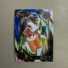 2024 Panini Select Club Level Marvin Mims #281 Black Blue Shock Prizm