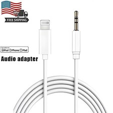 For iPhone Audio Cable Adapter 8 Pin to 3.5mm AUX Audio Car Adapter Cord 2 Pack