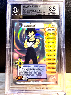 DBZ CCG DRAGON BALL Z VEGETA LV1 #165 LIMITED RARE HI-TECH FOIL