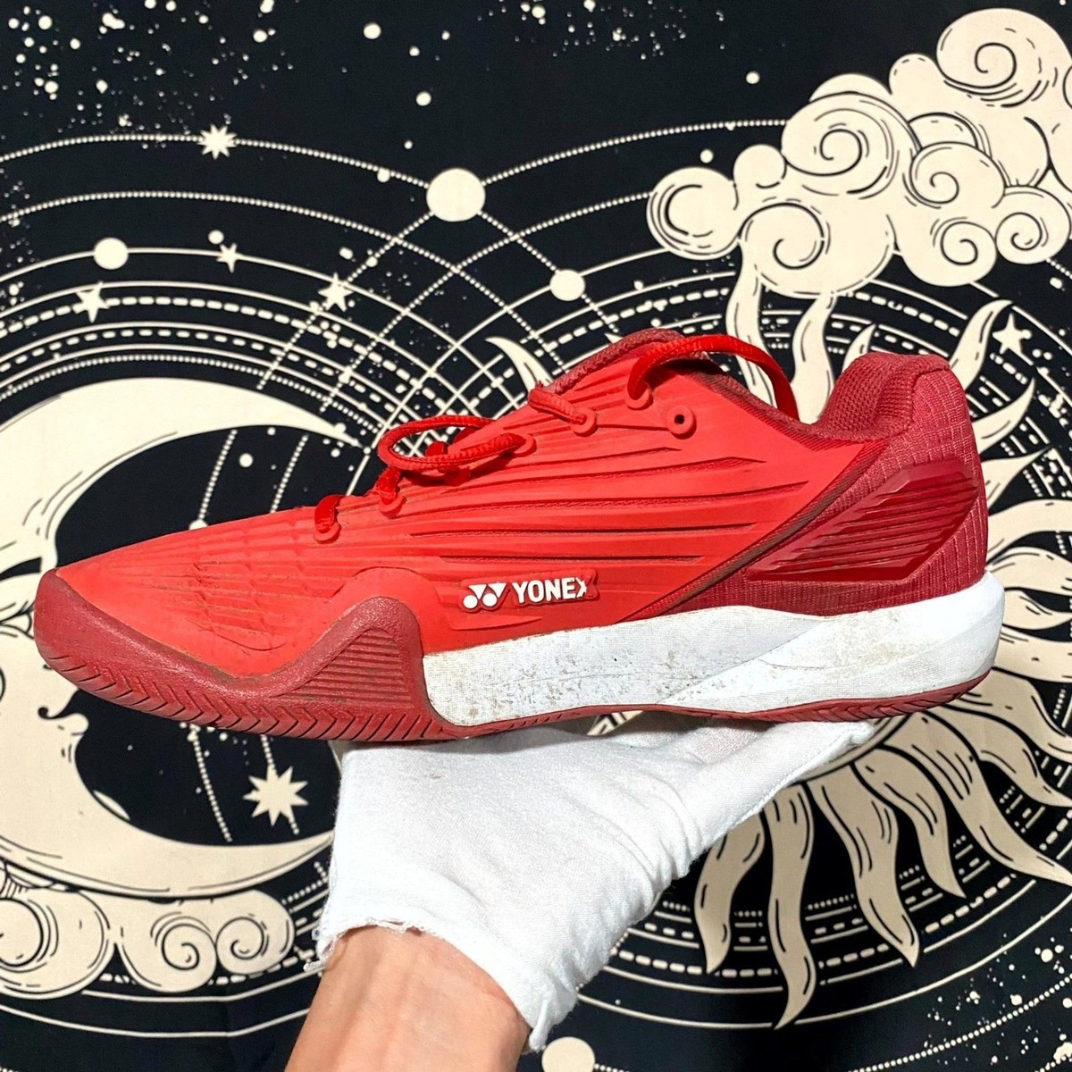 Yonex Power Cushion Eclipsion 5 Athletic Sneaker Men's 10 Red Mesh Running Sport View 3