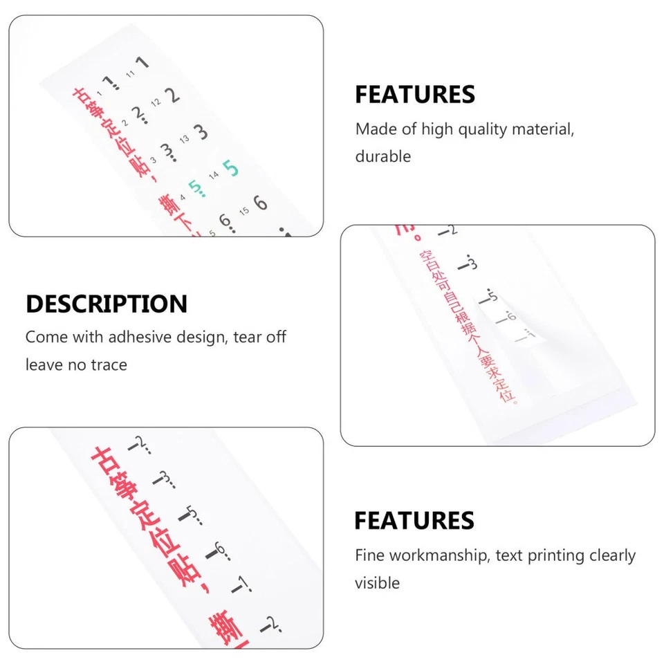 2pcs Guzheng Scale Sticker Guzheng Adesivo ditalino accessori Guzheng - Immagine 2 di 4