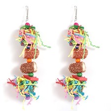 2pcs Bird Toys, Parrot Toys for Parakeets Cockatoos Cockatiels Budgie Conure ...