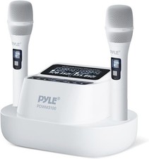 UHF Wireless Mic System Dual Handheld USB Rechargeable