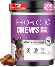 Probiotics for Dogs 200pcs Dog Probiotics for Digestive Health Digestive Enzymes