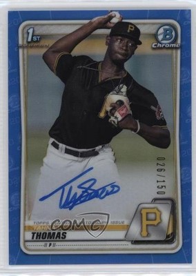 2020 Bowman Chrome Prospect Blue Refractor 26/150 Tahnaj Thomas #CPA-TT Auto 4f5