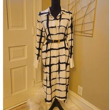 Adam Lippes for Target Windowpane Shirt Dress + Vintage Sparkly Belt!