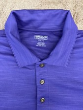 KIRKLAND MEN'S POLO SOLID SHIRT PURPLE LARGE NWOT