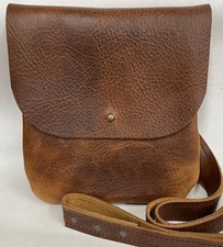BISON BUFFALO LEATHER MEDIUM SIZED POSSIBLES BAG /POUCH MADE IN THE US FREE SHIP