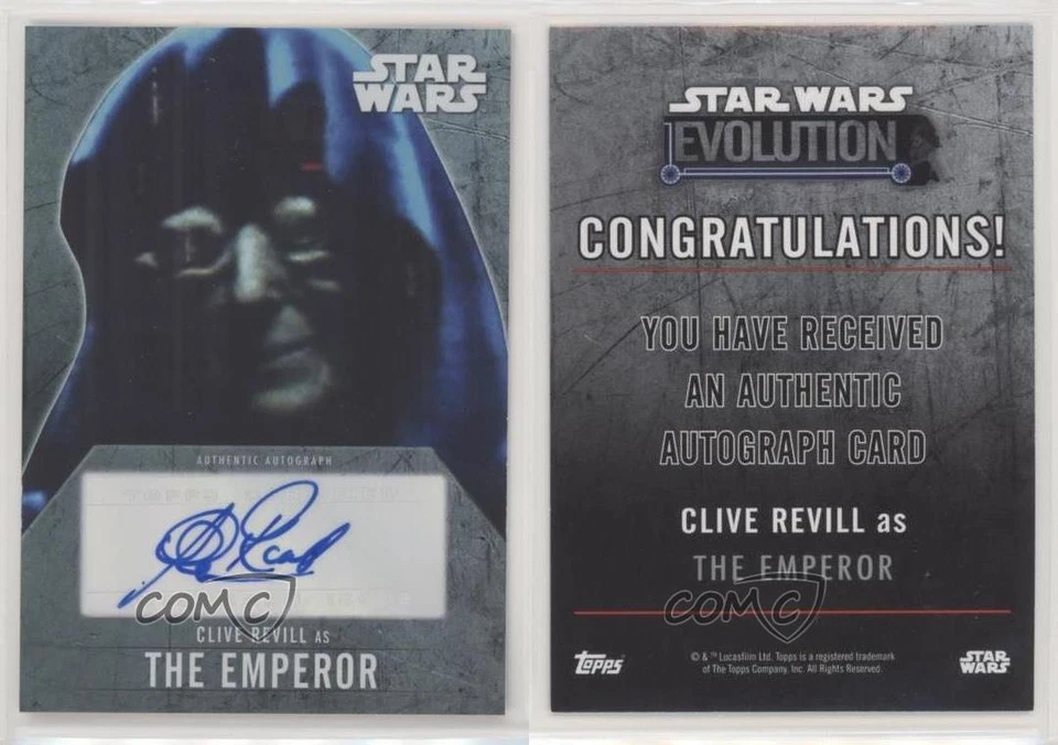 2016 Topps Star Wars Evolution Clive Revill Emperor Palpatine as The Auto 1j8 - Image 3 of 3