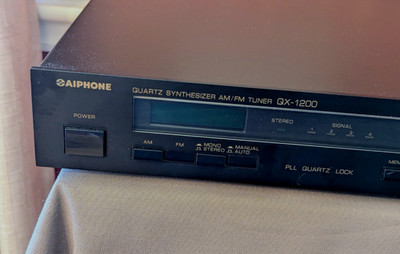 Aiphone AM FM Tuner QX-1200 and Instruction Manual Works Vtg 1986 No FM Antenna