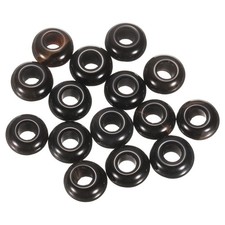 15pcs Natural Stone Beads 8x14mm Large Hole Craft Beads, Black Agate