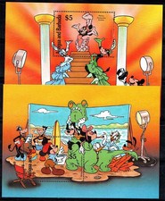 Antigua-et-Barbuda 1990 Mi. Bl.182-183 Bloc Feuillet 100% Neuf ** Disney, Hollyw