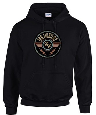 FF Foo Fighters Rock Music Logo schwarz Hooded Kapuzenpullover -31283