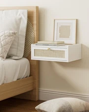 Floating Nightstand,Wall Mounted Night Stand with Drawer,Small Floating Shelv...