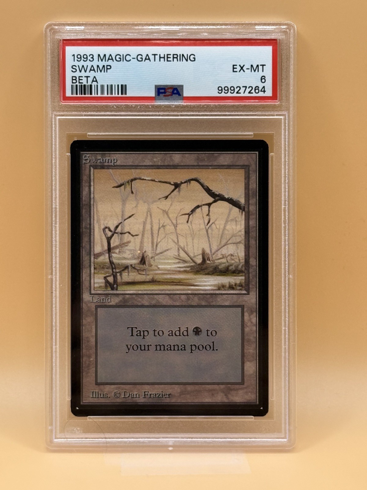 Swamp (A) – MTG Beta (1993) – PSA 6 EX-MT – Magic the Gathering