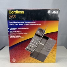 AT T 5200 Cordless Landline Desk/Wall Vintage 1990's Telephone Collectible