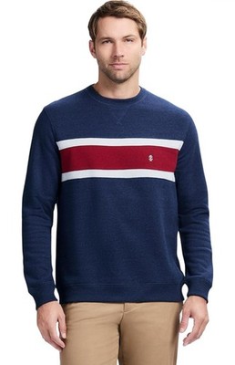 IZOD Men's Advantage Performance Crewneck Fleece Pullover Sweater Sz L Nwt
