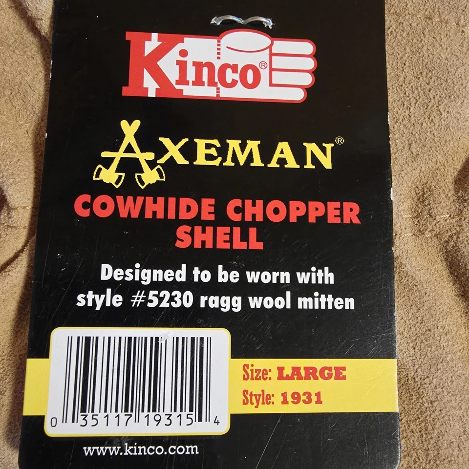 Luva de helicóptero Kinco couro genuíno estilo concha 1931 tamanho grande nova com etiquetas - Imagem 3 de 3