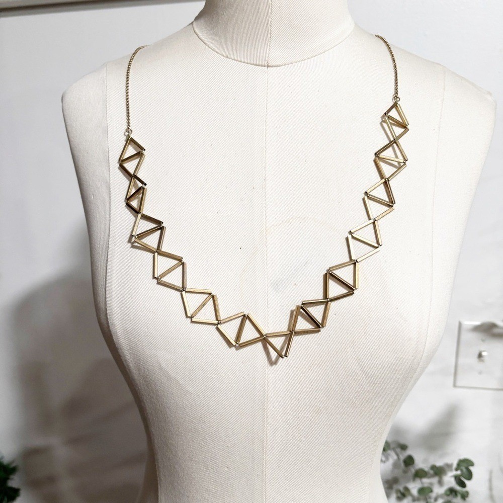 Madewell Geometric Triangle Statement Necklace  G… - image 7