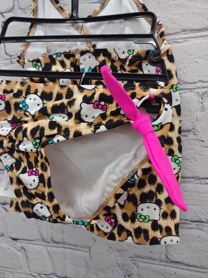 Traje de baño de dos piezas de leopardo talla 5 de Hello Kitty para niñas Foto 4 de 4