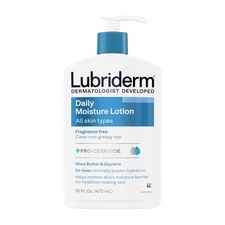 Lubriderm Fragrance Free Daily Moisture Lotion + Pro-Ceramide Shea Butter & G...