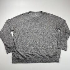 Athleta Womens Sz M Sweatshirt Gray Heather Crewneck Activewear Lightweight