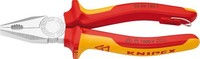 Knipex Kombizange Zange Seitenschneider 180Mm Isoliert Verchromt VDE 03 06 180 T
