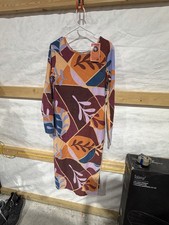 Talisa Almonte Target Women’s XL Abstract Leaf Long Sleeve Midi Dress NWT