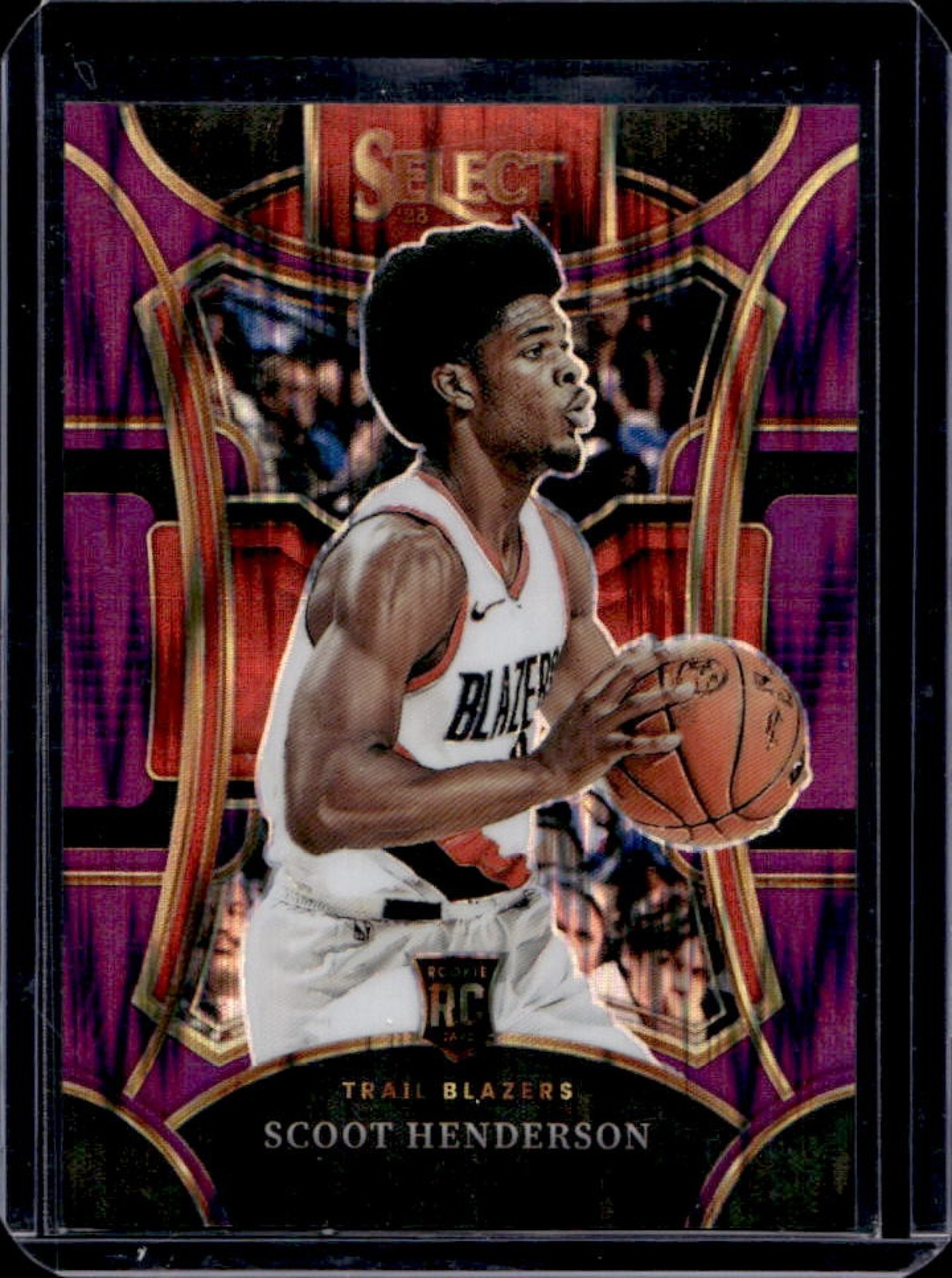 2023-24 Select Scoot Henderson RC Purple Flash Prizms Mezzanine #/175