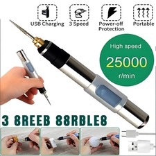 US Cordless Electric Mini Drill Grinder Engraving Pen Variable Speed Rotary Tool