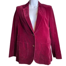 Vintage Abraham & Straus Women's 1960's  Burgundy Velvet Blazer Size 10 Mad Men