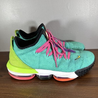 Nike Shoes Mens 13 LeBron 16 XVI Low Hyper Jade Air Max Trainer 2 CI2668-301