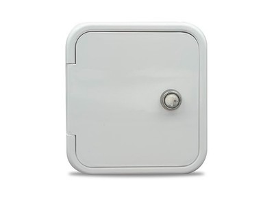 American Motorhome RV 5th Wheel Locking Gravity Water Hatch White JFE12-A